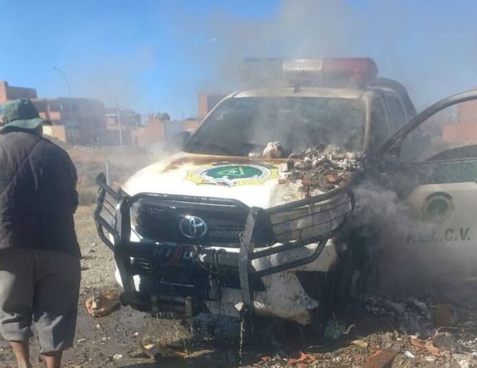 ENVÍAN A PRISIÓN A PRESUNTO IMPLICADO EN LA QUEMA DE UNA PATRULLA POLICIAL EN EL ALTO