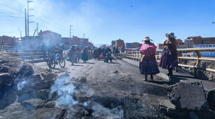  BLOQUEOS SUBEN A 87 PUNTOS EN EL PAÍS Y COCHABAMBA CONCENTRA LA MAYOR CANTIDAD DE CORTES DE RUTA