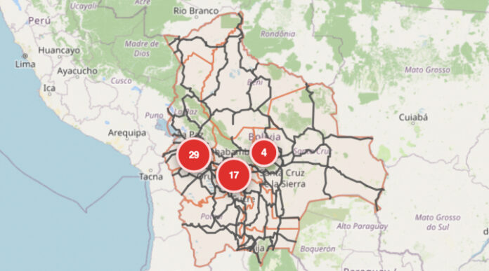  LOS BLOQUEOS BAJAN A 52 PUNTOS EN EL DÍA 46 DEL CONFLICTO, PERO LA PAZ SIGUE SIENDO EL DEPARTAMENTO MÁS AFECTADO 