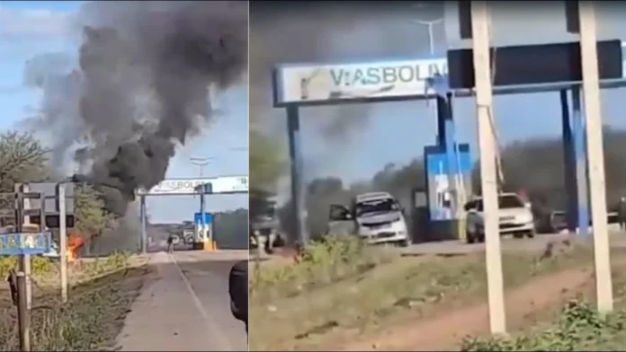 ENCAPUCHADOS ATACAN PUNTO DE CONTROL EN BOYUIBE
